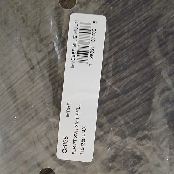 Coach Dark Blue Floral Satchel - Picture 6 of 7